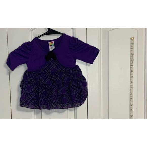 Purple Plaid Dress - Picture 1 of 4